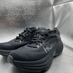 Hoka Bondi 8 Black/Black Women's Size 7.5B Running Shoes 1127952-BBLC
